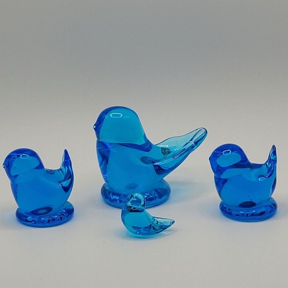 Terra Studios Leo Ward Other - Vintage Bluebirds of Happiness signed by Leo Ward Family Set of 4 Beauties